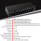 B059 10 In 2 Out / 2 In 10 Out 2-Way RCA Switch Audio Frequency Signal Select Shift Device Loudspeaker Box, B059