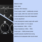 B066 Mini Stereo 8 Channel RCA Non Source Sound Passive Mixer, No Power Supply, 8 Channel RCA