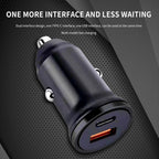 WKN-707 PD 20W USB-C / Type-C + QC 3.0 25W USB Mini Car Charger with USB-C / Type-C to 8 Pin Data Cable, Cable Length: 1m