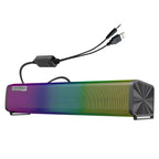 Q9 10W USB Soundbar Home Theater PC Surround Sound Box Wired Computer Speaker with RGB Light, Q9