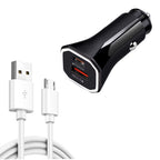 TE-P22 38W PD USB-C / Type-C + QC3. 0 USB Car Charger with 1m USB to Micro USB Data Cable, with Micro USB Cable