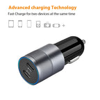 Dual PD 3.0 40W USB-C / Type-C Car Charger with 1m USB-C / Type-C to 8 Pin Data Cable, with USB-C / Type-C to 8 Pin Cable