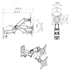 F150 Full Motion Monitor Wall Mount TV Wall Bracket with Adjustable Gas Spring Arm for 17-27 inch LED LCD Monitor