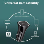 TE-P2 PD20W USB-C / Type-C Car Charger with Type-C to Type-C Data Cable, Type-C to Type-C Data Cable (Black), Type-C to Type-C Data Cable (White)