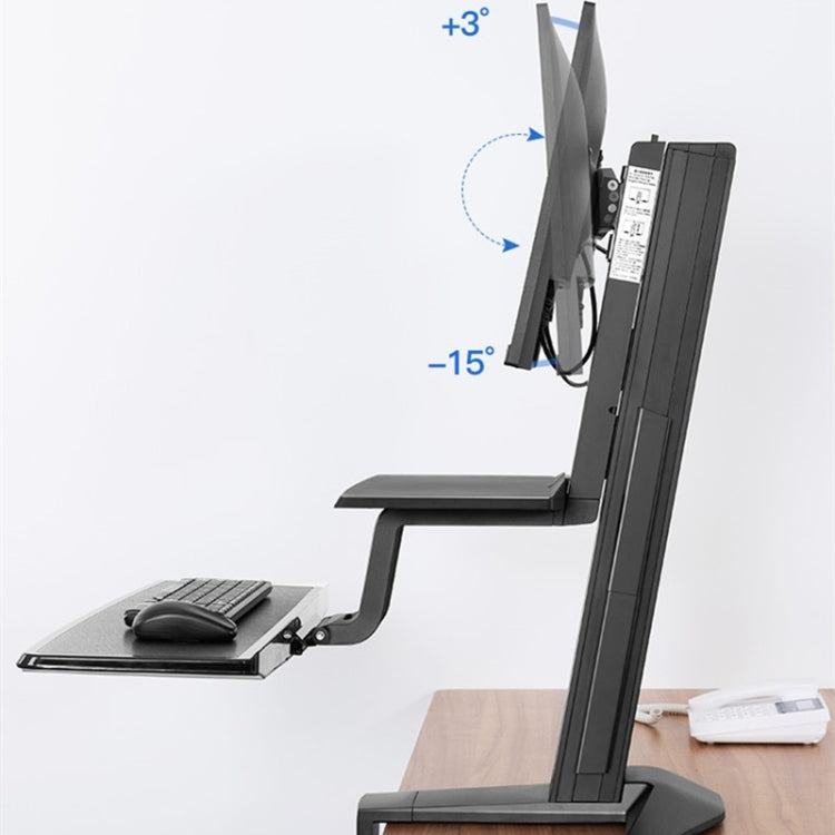 NORTH BAYOU NB L80 Dual Tray Stand Desk Table Clamp LCD Monitor Mount for 17-32 inch, L80