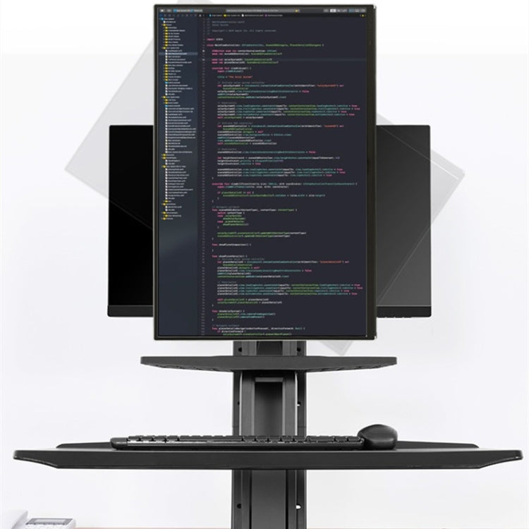 NORTH BAYOU NB L80 Dual Tray Stand Desk Table Clamp LCD Monitor Mount for 17-32 inch, L80