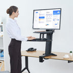 NORTH BAYOU NB L80 Dual Tray Stand Desk Table Clamp LCD Monitor Mount for 17-32 inch, L80