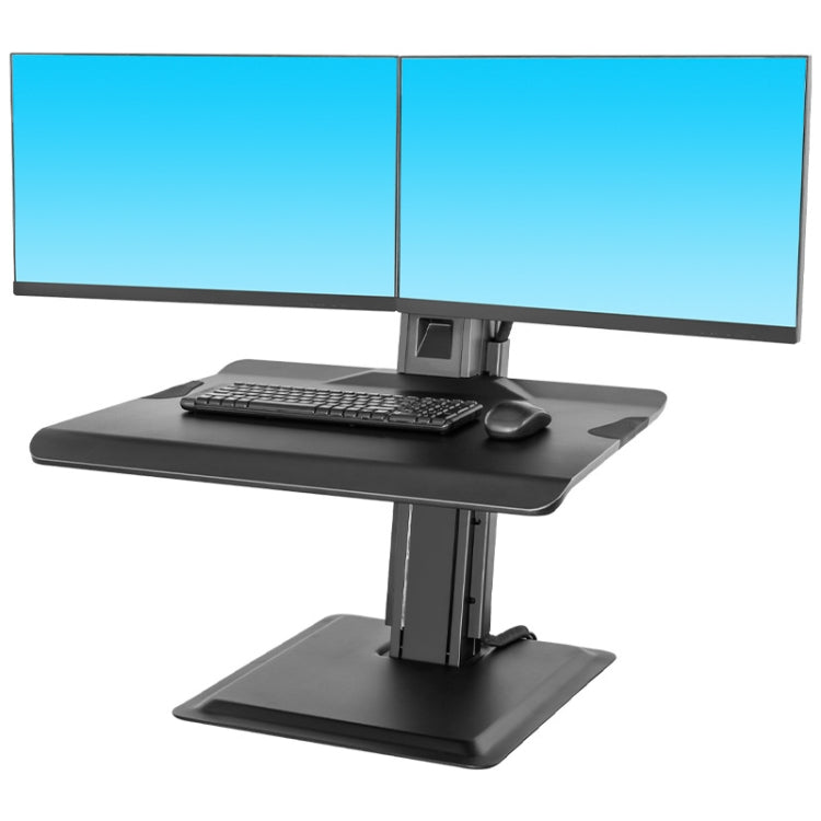 NORTH BAYOU NB L100 Sit-Stand Workstation Desk Table Clamp Dual LCD Monitor Mount For 22-27 inch, L100