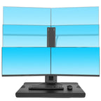 NORTH BAYOU NB L100 Sit-Stand Workstation Desk Table Clamp Dual LCD Monitor Mount For 22-27 inch, L100