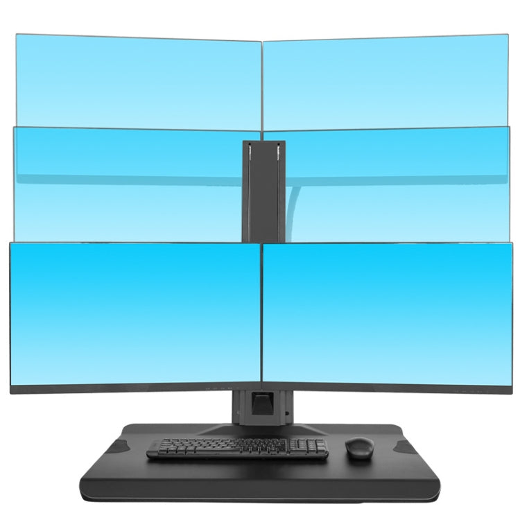 NORTH BAYOU NB L100 Sit-Stand Workstation Desk Table Clamp Dual LCD Monitor Mount For 22-27 inch, L100
