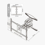 NORTH BAYOU NB P65 All-moving Cantilever Mount Swivel TV Wall Bracket for 55-85 inch  LED / LCD, P65