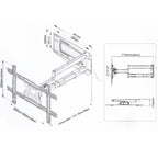 NORTH BAYOU NB SP2 Heavy Duty Arm Swivel Wall Mount  40-70 inch LED LCD TV, SP2