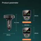 C8 Car  U Disk Bluetooth Player Fm Transmitter  QC3.0 Dual USB Ports Fast Charging, C8 QC3.0