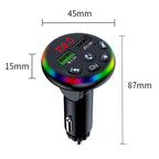 F13 Car Smartphone Charger Hands Free Calling 5.0 Bluetooth-MP3 Player Car Wireless FM Transmitter, F13