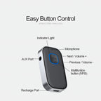 J22 Bluetooth 5.0 Audio Transmitter Receiver 3.5mm Audio AUX Adapter, J22 Bluetooth 5.0