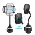 A64+X905 Universal 360 Degree Car Phone Mount Adjustable Gooseneck Cup Holder Stand, A64+X905