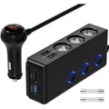 TR30 QC 3.0 Multifunctional 3 Cigarette Lighter  High Power Car Charger, TR30