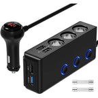 TR30 QC 3.0 Multifunctional 3 Cigarette Lighter  High Power Car Charger, TR30