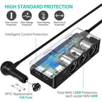 TR30 QC 3.0 Multifunctional 3 Cigarette Lighter  High Power Car Charger, TR30