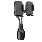 A080+X908 Car Cup Double Mobile Phone Holder Mount Adjustable Cradle Bracket, A080+X908