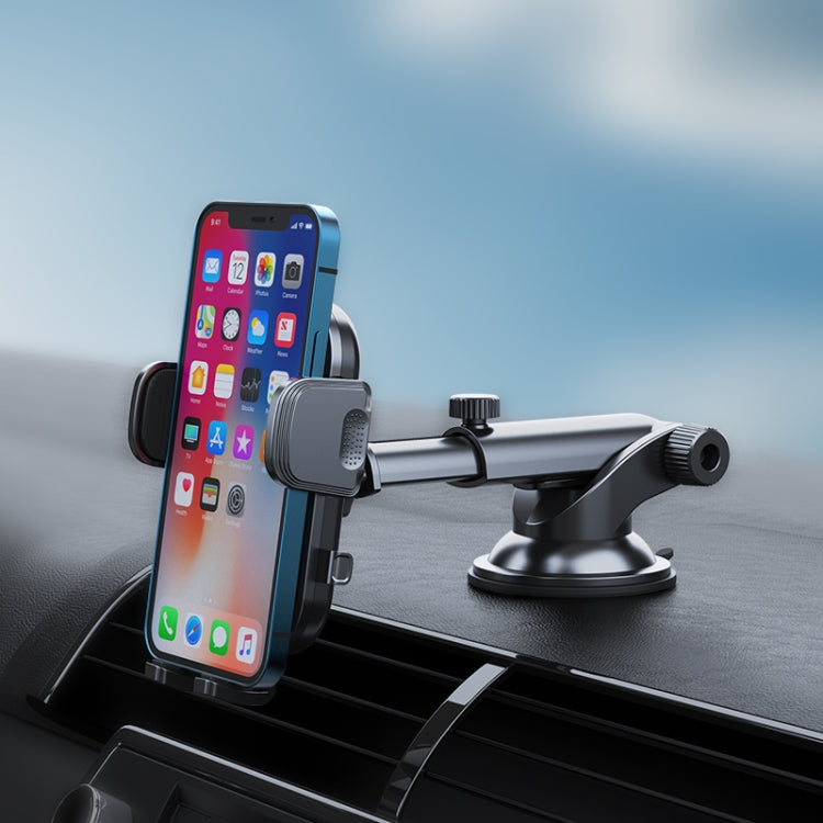 A190+X33 Car Phone Holder Dashboard Sucker Mount Telescopic Long Arm Stand, A190+X33