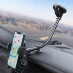 A190+X35 Car Phone Holder Windshield Sucker Mount Bendable Long Arm Stand, A190+X35