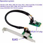 ST7245 M2 to RJ45 Network Card  for  RTL8111F Chipset, M2 to RJ45