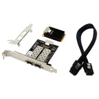 ST7243 MiniPCI-E Dual Interface Fiber Gigabit Fiber Optic SFP Server Network Card, MiniPCI-E Dual Interface