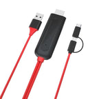 2-in-1 USB C Micro USB, Android Weton MHL to TV HDMI Adapter 1080P HD HDTV Mirroring & Charging Cable, to TV Projector Monitor