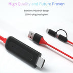 2-in-1 USB C Micro USB, Android Weton MHL to TV HDMI Adapter 1080P HD HDTV Mirroring & Charging Cable, to TV Projector Monitor