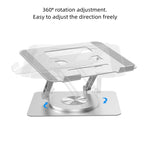 D088 Portable Aluminum 360 Degree Rotating Height Flexible Adjustable Notebook Laptop Stand, D088