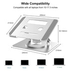 D088 Portable Aluminum 360 Degree Rotating Height Flexible Adjustable Notebook Laptop Stand, D088