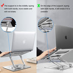 D088 Portable Aluminum 360 Degree Rotating Height Flexible Adjustable Notebook Laptop Stand, D088