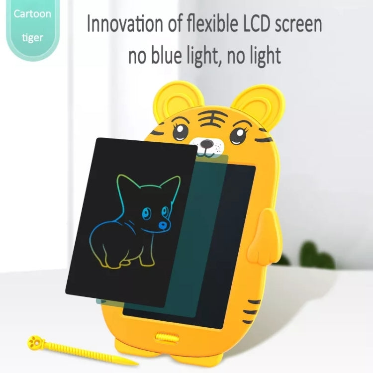 HYD-8511 Cartoon KIds LCD ABS Graffiti Drawing Colorful Hands Writing Board, Tiger