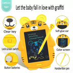 HYD-8511 Cartoon KIds LCD ABS Graffiti Drawing Colorful Hands Writing Board, Tiger