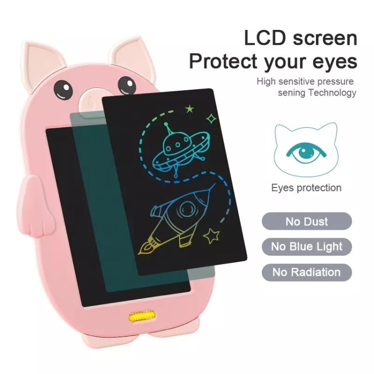 HYD-8511 Cartoon KIds LCD ABS Graffiti Drawing Colorful Hands Writing Board, Pig