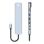 JUNSUNMAY 8 in 1 Type-C to 4K HDMI / Ethernet Docking Station Adapter PD Quick Charge Hub SD/TF Card Reader, JSM-HUB008