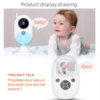 ZR302 2.4GHz Digital Video Smart Baby Monitor Night Vision Camera, Music Player, Two Way Intercom Function, ZR302