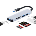ENKAY Hat-Prince 5 in 1 Docking Station Adapter HUB SD/TF Card Reader, USB 3.0, Type-C