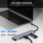 ENKAY Hat-Prince 6 in 1 Type-C to 4K HDMI Docking Station Adapter USB-C Hub SD/TF Card Reader, 6 in 1 Type-C to 4K HDMI