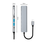 ENKAY Hat-Prince 7 in 1 Type-C to 4K HDMI Docking Station Adapter PD Quick Charge Hub, Type-C to 4K HDMI
