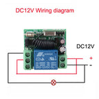 12V 10A RF Wireless Remote Control Switch 1CH Relay Receiver
