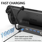 For Steam Deck Expansion Dock Charging Dock Charging Dock HDMI Gigabit Network Port Converter, For Steam Deck