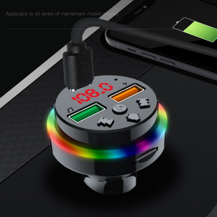 PDF15 FM Transmitter Bluetooth 5.0 Handsfree Car Kit Audio MP3 Player, PDF15