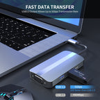 JUNSUNMAY 7 in 1 Type-C to 4K HDMI + VGA + 3.5mm Audio Docking Station Adapter PD Quick Charge Hub, JSM-HUB016