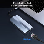 JUNSUNMAY 7 in 1 Multifunctional USB-C Hub Docking Station Adapter -, JSM-HUB017