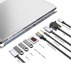 JUNSUNMAY 11 in 1 Multifunctional USB C Hub Docking Station Adapter SD/TF Card Reader, JSM-HUB021