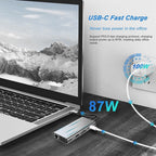 USB C HUB, USB C Adapter 11 in 1 Dongle with 4K HDMI, VGA, Type C PD, USB3.0, RJ45 Ethernet, SD/TF Card Reader, 3.5mm AUX, Docking Station Compatible with MacBook Pro/Air, Other Type C Laptops Devices