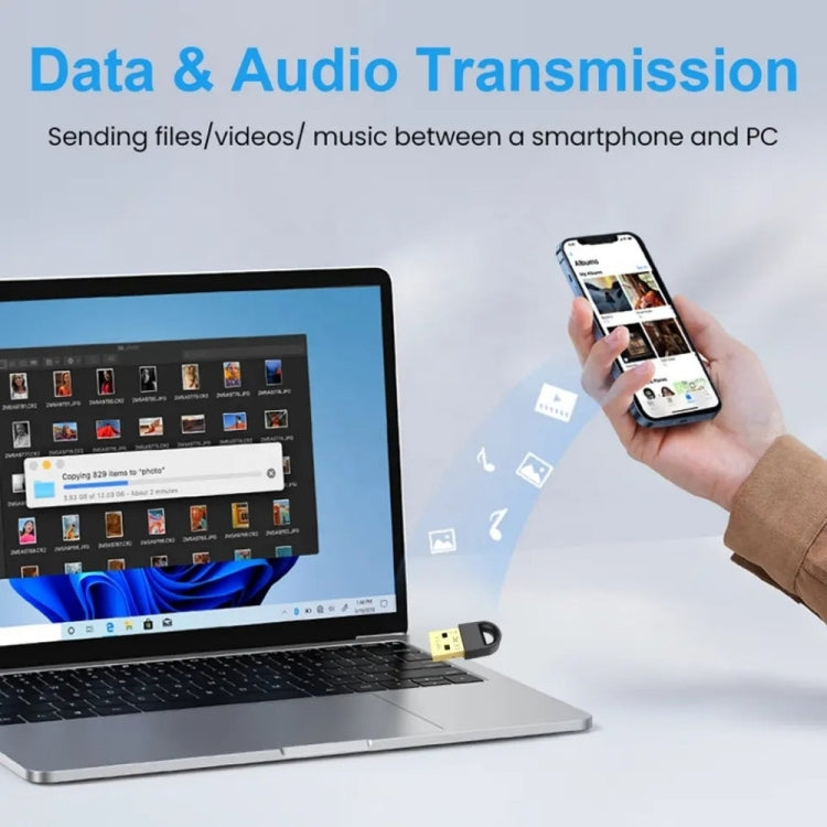 B-001 Mini Bluetooth 5.3  Adapter Transmitter Receiver Wireless USB Dongle Adapter