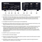 Earphone Nonitor Signal Amplifier, Dual XLR Input, Mono or Stereo Input or Switch Stereo Mixing